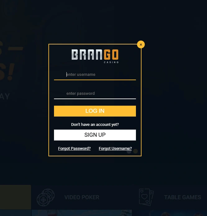Brango Casino Login Canada